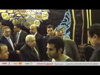 منصور العيسوي وصقر وتهاني الجبالي في عزاء يحيى الجمل