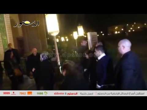 منى زكى وفردوس عبد الحميد وايتن عامر وزوجها فى عزاء الساحر