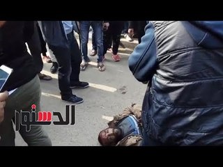 الدستور | لحظة ضبط إرهابي يرتدي حزامًا ناسفًا بمحيط كنيسة حلوان