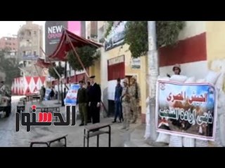 الدستور - الجيش والشرطة أمام اللجان الانتخابية بالدقهلية