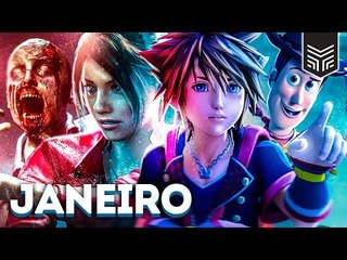 GAMES DE JANEIRO 2019: RESIDENT EVIL 2, KINGDOM HEARTS 3 E MAIS