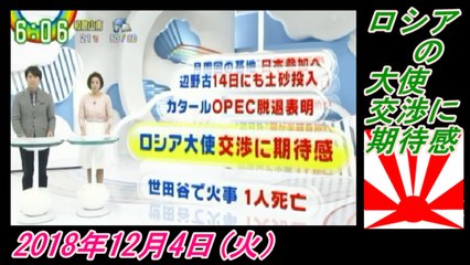 2-2 Zip !、ロシアの大使、交渉に期待感。菜々子の独り言　2018年12月4日(火）