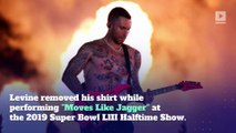 Janet Jackson Fans Question Adam Levine's Shirtless Super Bowl Performance