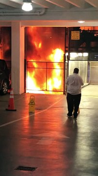Car Bursts Into Flames After Plummeting Down Elevator Shaft