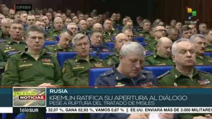 Llama Moscú al diálogo tras ruptura de EE.UU. del acuerdo de misiles