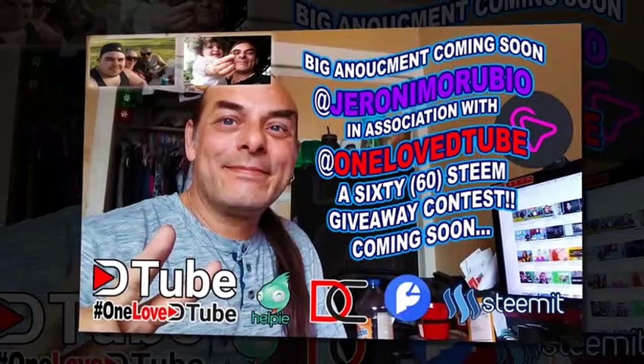 @onelovedtube and @jeronimorubio Giveaway Contest coming up in the Next couple of Days - 60 #steem up for Grabs so far - Let's Rock @dtube