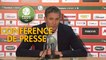 Conférence de presse RC Lens - AS Béziers (3-0) : Philippe  MONTANIER (RCL) - Mathieu CHABERT (ASB) - 2018/2019