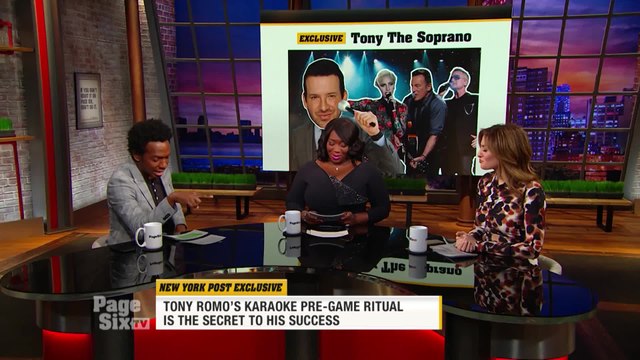 .@tonyromo is announcing the Super Bowl for the first time this weekend, and he'll be singing some tunes to prepare for the big game! We have all the deets on Tony's karaoke ritual, and it's only on #PageSixTV!