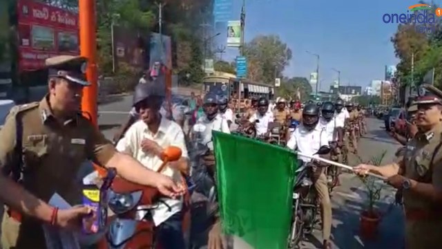 சாலை பாதுகாப்பு முன்னிட்டு மாநகர காவல்துறை சார்பில் இருசக்கர வாகன பேரணி Guards helmet march