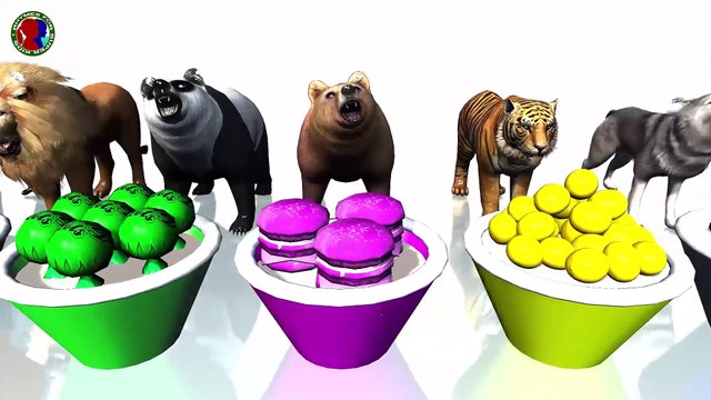 Animals Names And Sounds & Learn Colors With Dinosaurs ## || green pink yellow orange skyblue blue