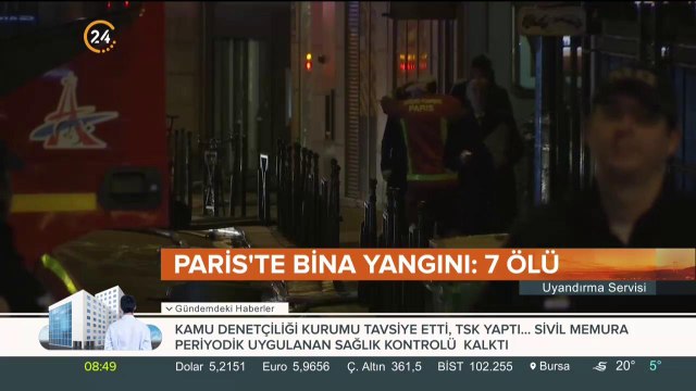 Paris'te bina yangını
