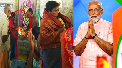 மோடிக்காக குலதெய்வ வழிபாடு செய்த தமிழிசை செளந்தர்ராஜன்- வீடியோ