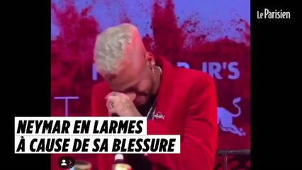 Neymar en larmes lors de son discours d'anniversaire