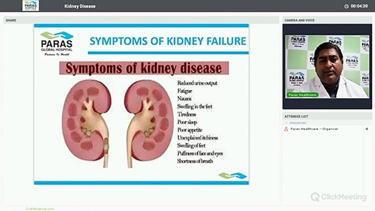 #पारसदरभंगा Live Webinar | Chronic Kidney Disease (किडनी रोग) | Dr.Prashant Kumar, Paras Darbhanga