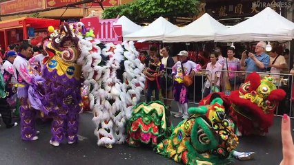 Chinese Dragons Entertain Crowds In Bangkok