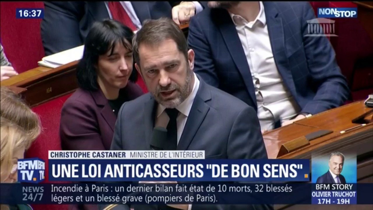 "C'est une loi de bon sens", Christophe Castaner défend la loi anticasseurs à l'Assemblée nationale