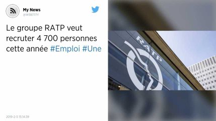 Le groupe RATP veut recruter 4 700 personnes cette année