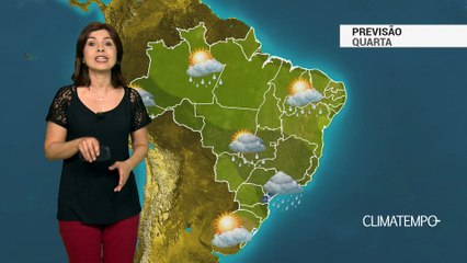 Previsão Brasil – Muita instabilidade entre o CO e SE