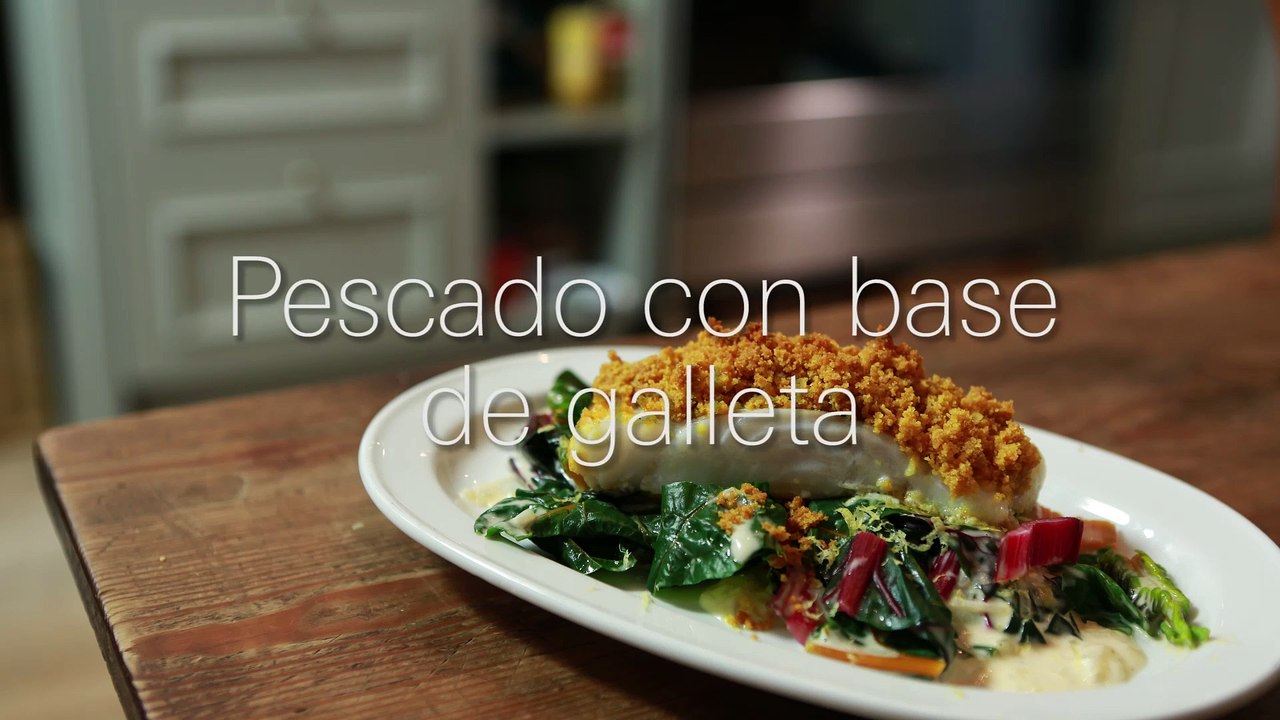 Pescado con base de galleta