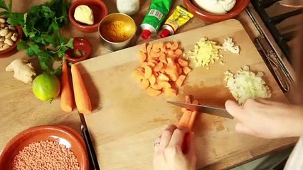 Sopa de lentejas al curry