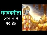 भगवद गीता - अध्याय २ - पद ४७ | Karmanye Vadhikaraste Ma Phaleshu Kadachana in Hindi | Geeta Gyan