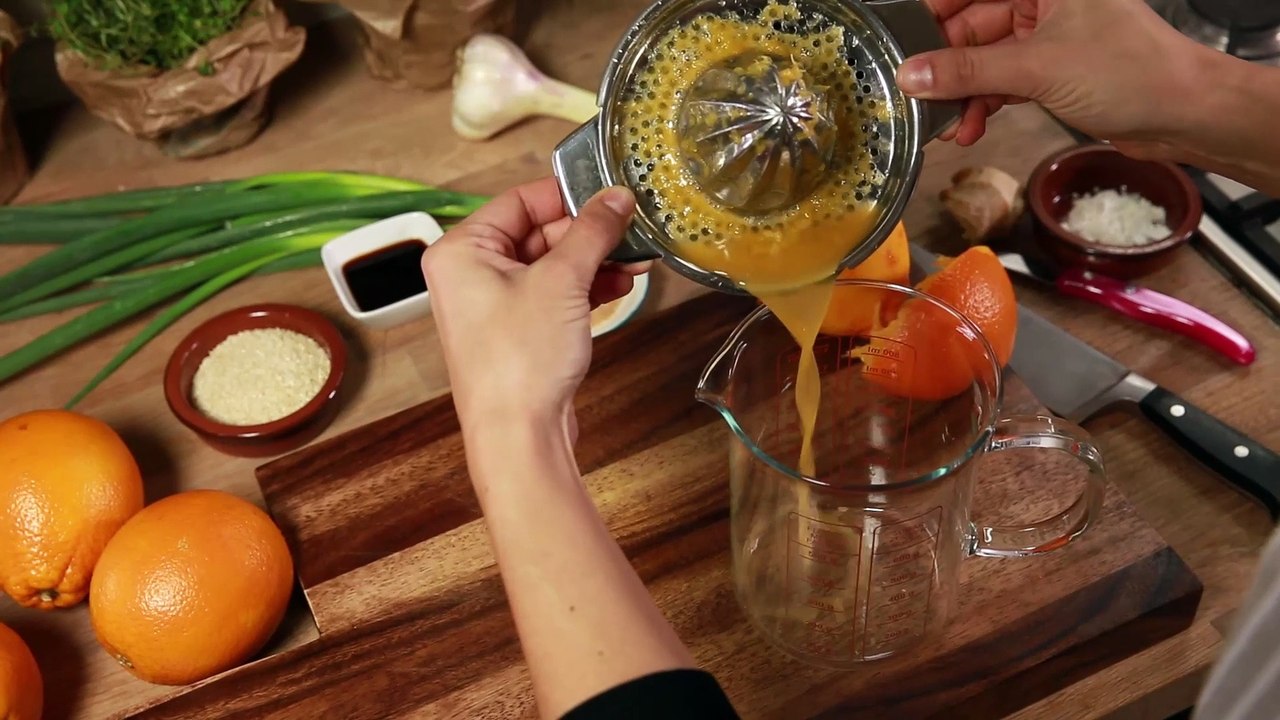Orangenhuhn aus dem Ofen mit Sesam Rezept