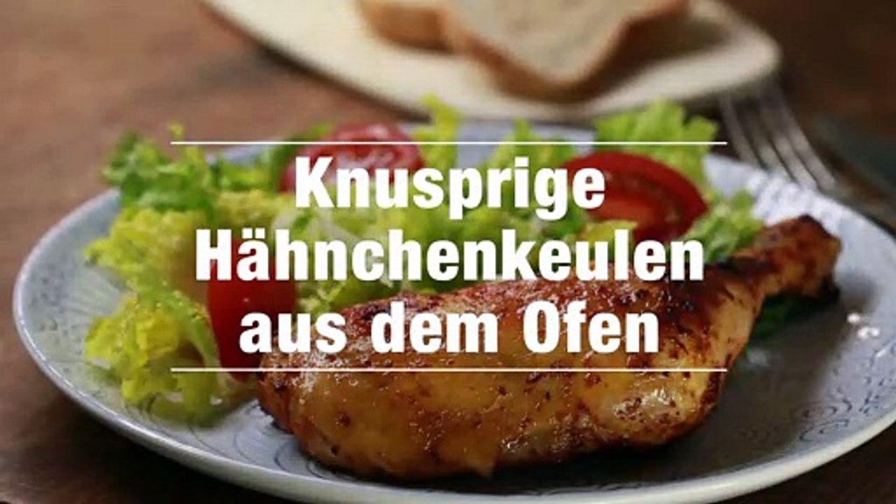 Knusprige Hähnchenkeulen aus dem Ofen Rezept