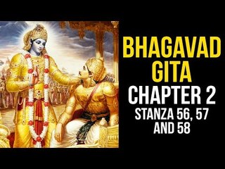 Bhagavad Gita Chapter 2 - Stanza 56, 57 & 58 | Gita Gyan by Shri Krishna