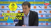 Conférence de presse Olympique de Marseille - Girondins de Bordeaux (1-0) : Rudi GARCIA (OM) - Eric BEDOUET (GdB) - 2018/2019