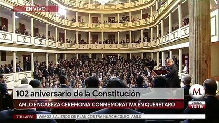 AMLO conmemora el 102 aniversario de la Constitucion