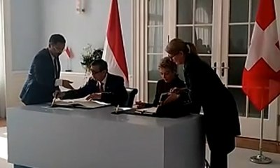 Indonesia dan Swiss Tanda Tangani Perjanjian Bantuan Hukum Timbal Balik