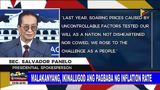 Malakanyang, ikinalugod ang pagbaba ng inflation rate