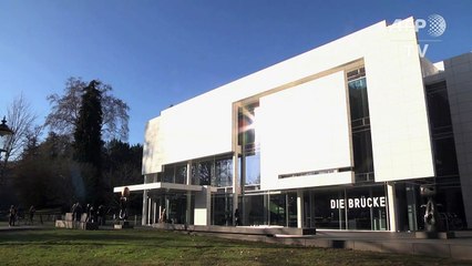 Tela autodestruída de Banksy exposta na Alemanha