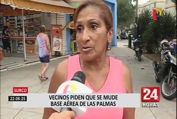Vecinos de Surco piden que base aérea La Palmas se mude