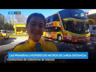 Las primeras mujeres choferes de micros de larga distancia