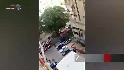 حريق بعمارة سكنية فى صلاح سالم بمدينة نصر