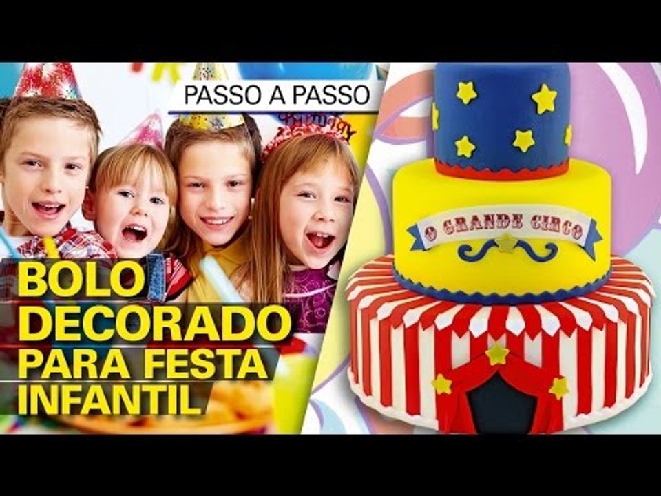 Video de Bolo decorado para festa Infantil