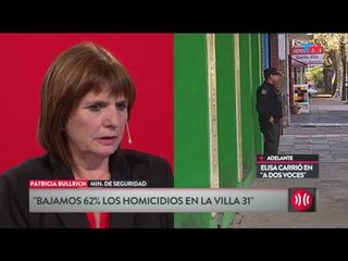 Patricia Bullrich: "Estamos ganando la batalla contra la inseguridad"