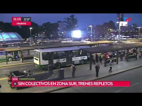 Trenes repletos por el paro de colectivos en el sur de la ciudad