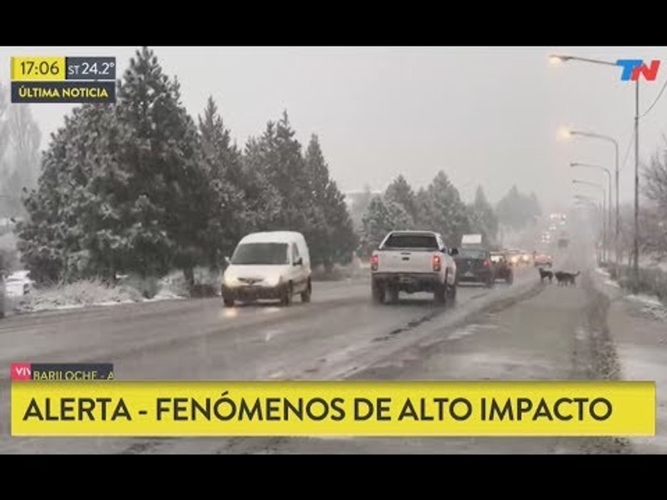 Nieve y temperatura bajo cero en Bariloche