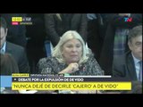 Elisa Carrió en el debate por la expulsión de Julio De Vido