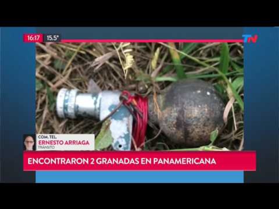 Encontraron dos granadas en Panamericana