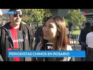 La periodista china que vino a cubrir el casamiento de Messi