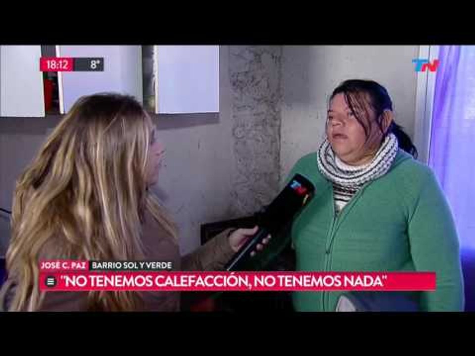 Con frío y sin gas en Jose C. Paz