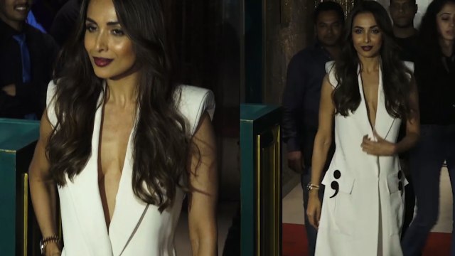 Malaika Arora stuns in white ensemble at Sophie Choudry's song launch