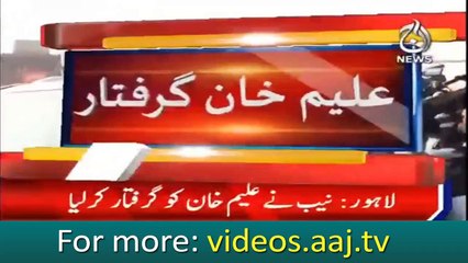 PTI minister Abdul Aleem Khan arrested