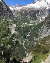 Le funiculaire de Gelmer en Suisse