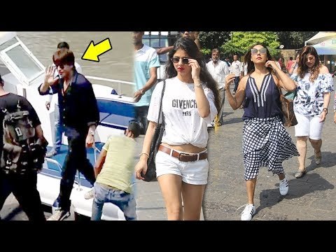 Shahrukh Khan With Daughter Suhana & Wife Gauri Leave For Alibaug To Celebrate Birthday 2017