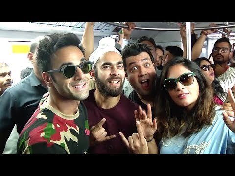 Fukrey Returns FUNNY Moments Inside Mumbai Metro Train| Pulkit Samrat, Richa Chadda, Varun Sharma