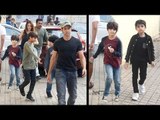 Hrithik Roshan With Family - CUTE Kids Hrihaan & Wife Suzanne At Juhu PVR